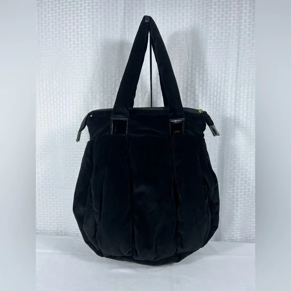 See by Chloé Black Velvet Tote Bag with Butterfly Charm & Dust Bag - Picture 2 of 12